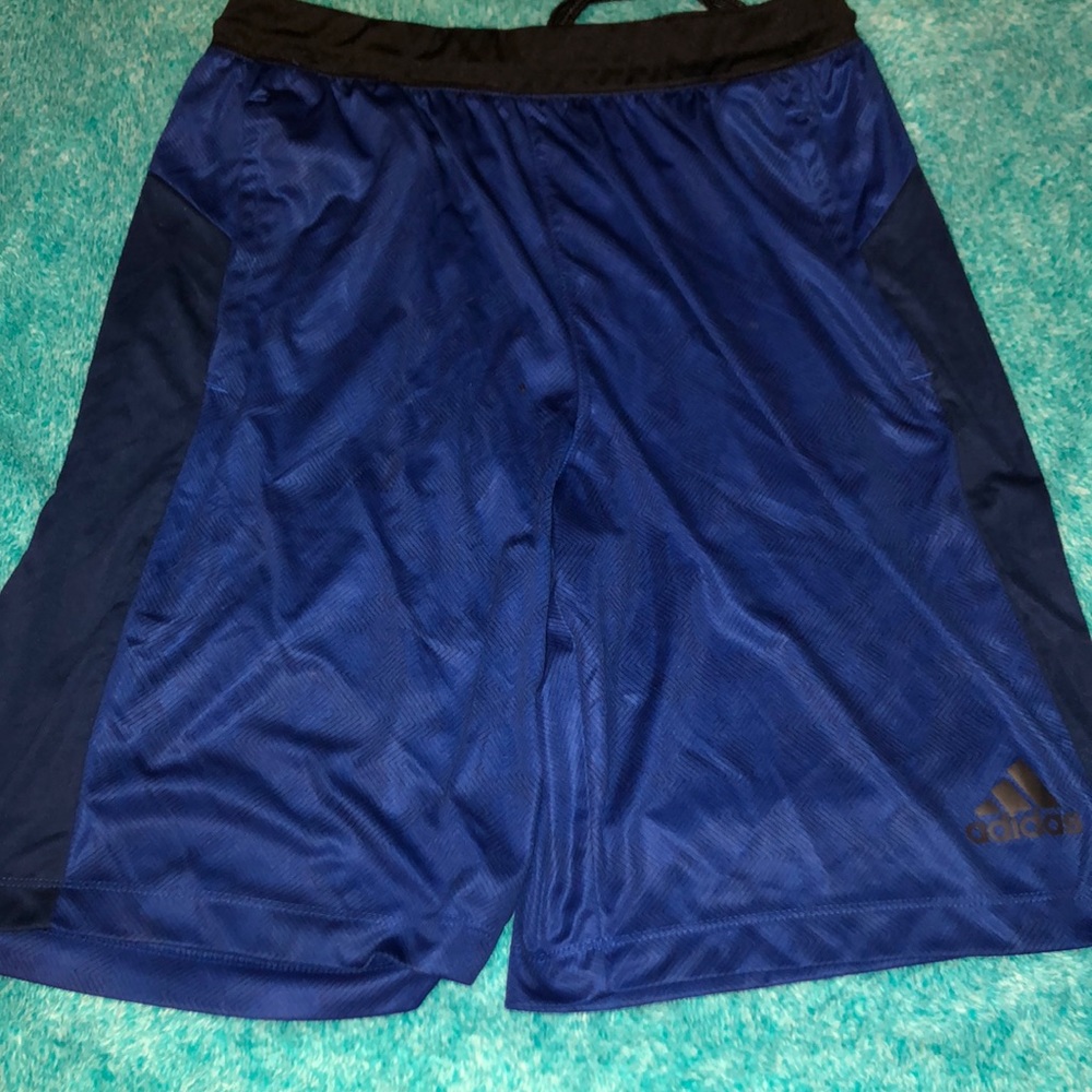 Blue adidas athletic shorts